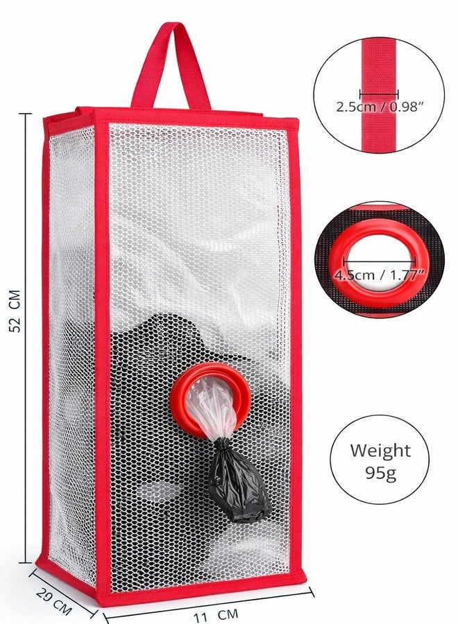 PriAn Auto Wall Mounted Mesh Garbage Bag Dispenser with Pull Hole | Pet Waste Bag Storage Organizer | Reusable Trash Bag Holder | Kitchen Bathroom Car Plastic Bag Saver - Image 2
