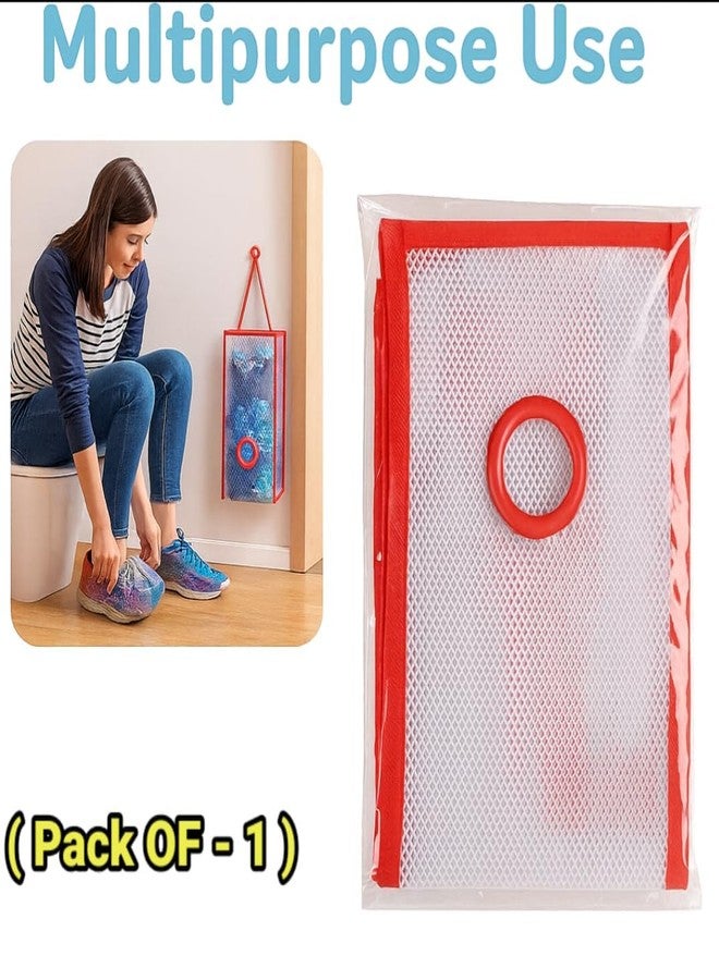 PriAn Auto Wall Mounted Mesh Garbage Bag Dispenser with Pull Hole | Pet Waste Bag Storage Organizer | Reusable Trash Bag Holder | Kitchen Bathroom Car Plastic Bag Saver - Image 4