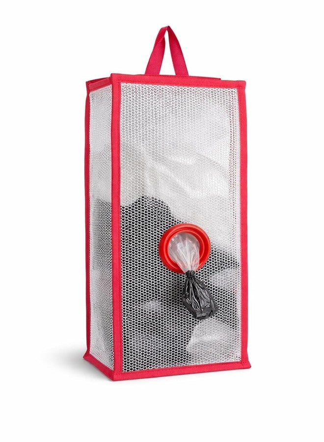 PriAn Auto Wall Mounted Mesh Garbage Bag Dispenser with Pull Hole | Pet Waste Bag Storage Organizer | Reusable Trash Bag Holder | Kitchen Bathroom Car Plastic Bag Saver - Image 1