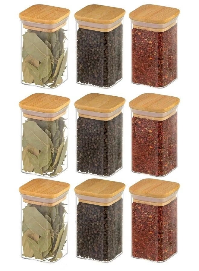 Set of 12 150ml glass storage jars with lids for storing spices, coffee, tea, cookies, nuts and seasonings. - Image 1