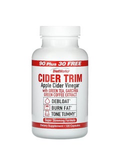 DietWorks DietWorks, Cider Trim, Apple Cider Vinegar, 120 Capsules  - Image 3
