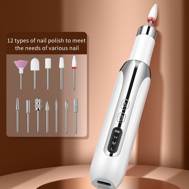 Best-Selling Electric Nail Grinder for Manicure, Cuticle Removal & Polishing with Three-Speed Dual-Direction Adjustment - Image 2