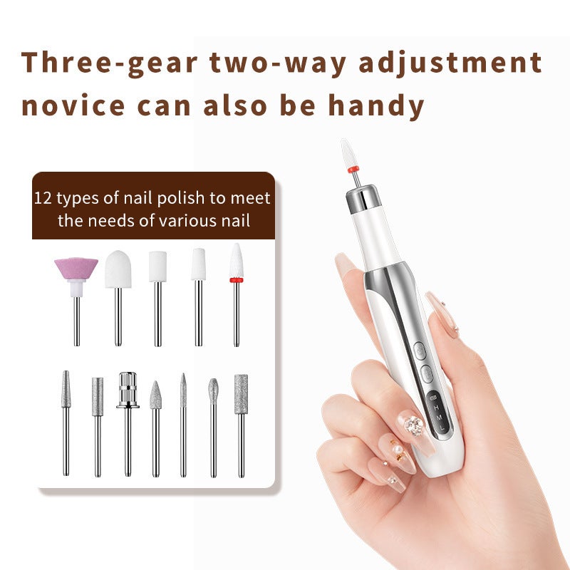 Best-Selling Electric Nail Grinder for Manicure, Cuticle Removal & Polishing with Three-Speed Dual-Direction Adjustment - Image 4