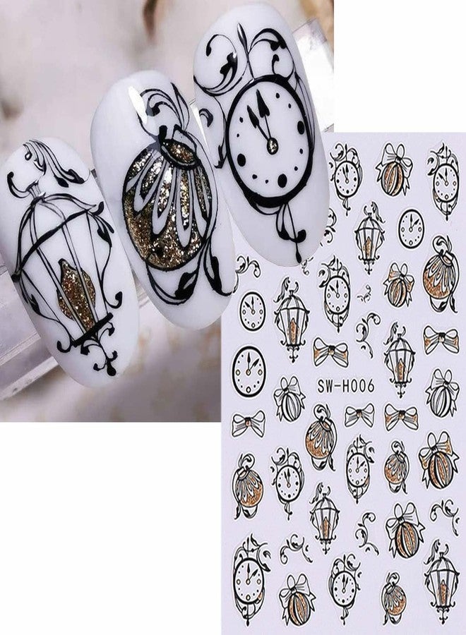 SWEET TREND Christmas Nail Art Stickers Set - 9 Sheets Santa Reindeer Snowman Gingerbread Snowflake Designs - Winter Self Adhesive Nail Decals DIY Manicure Decoration for Women Home or Salon - Image 2