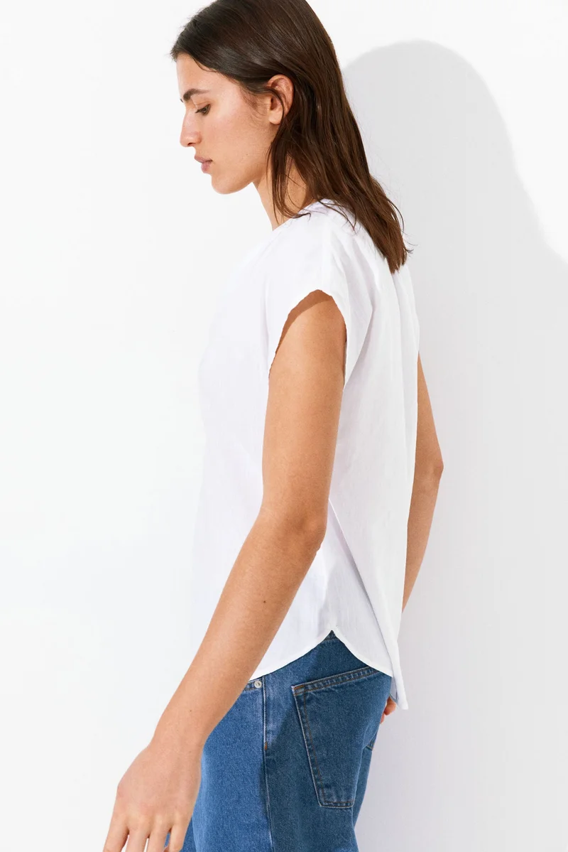 H&M Band-collar blouse