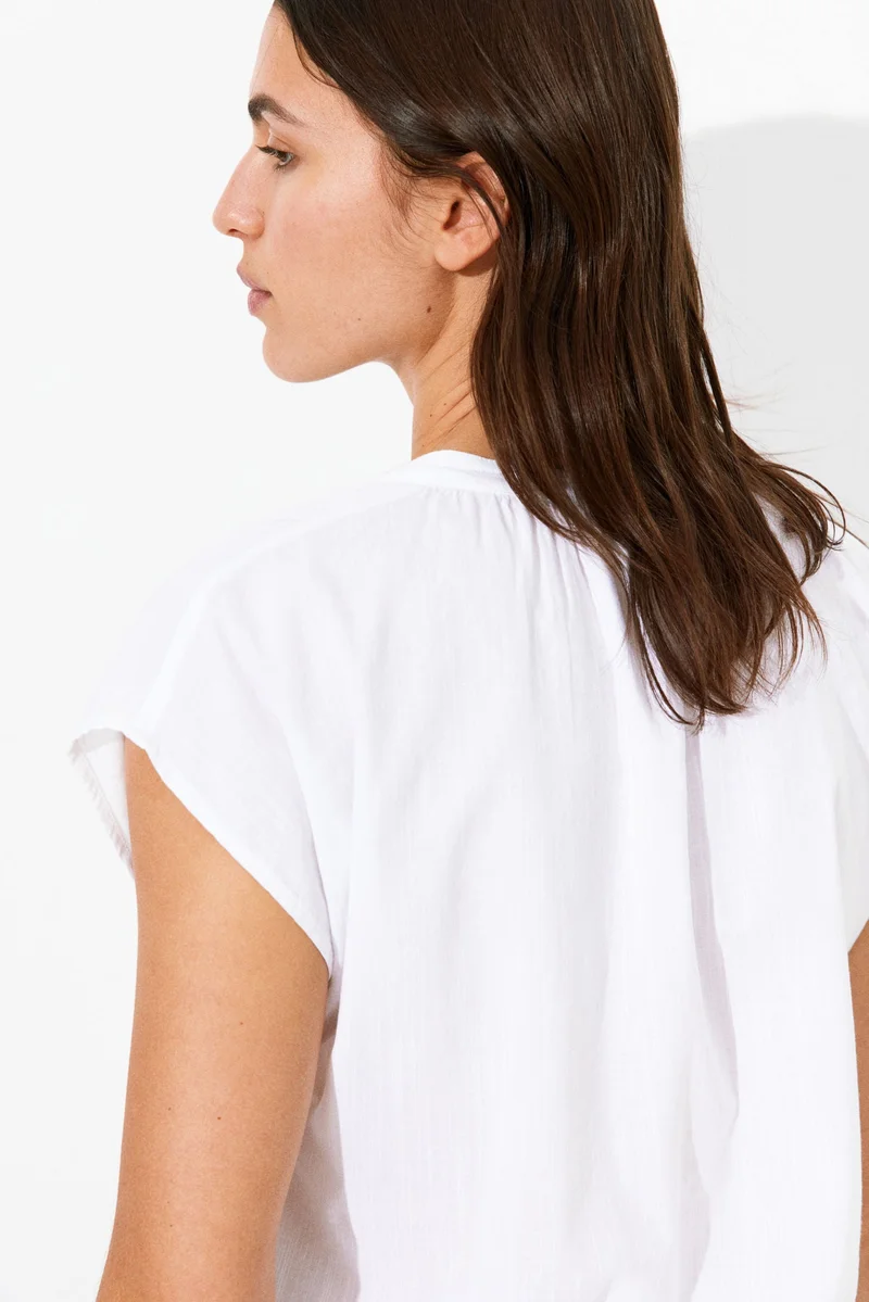 H&M Band-collar blouse