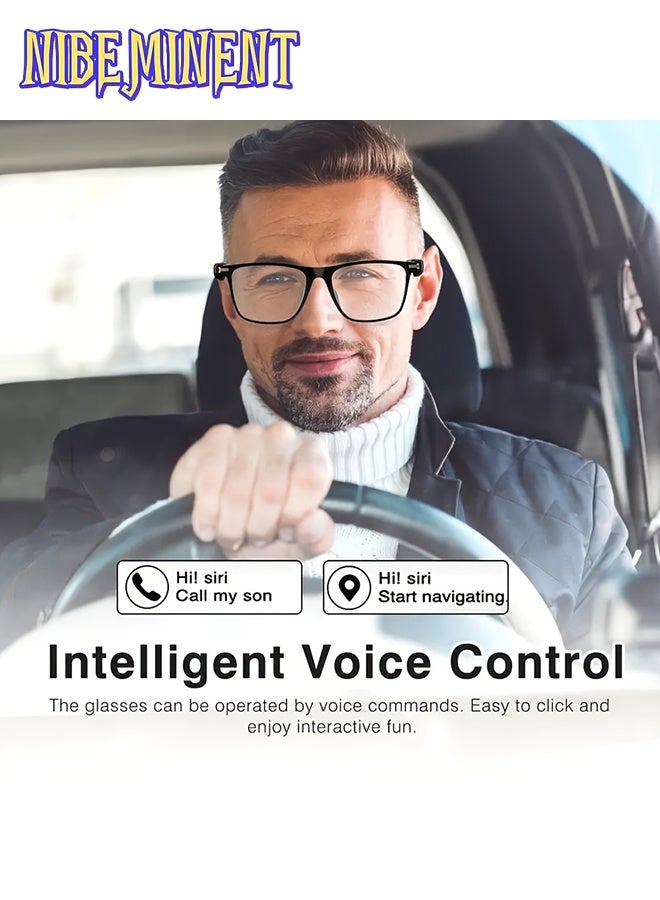 NIBEMINENT AI Smart Glasses, Supports 160 Languages Real-Time Translation, Chat GPT System, New Multifunctional Audio Glasses for Men and Women with Built-in Microphone and Speaker, High Definition Voice Calls and HIFI Music Quality, Music Playback and Hands-Free Calls, Physical Color Changing Lenses, High-Quality, Suitable for Comfortable Cycling, Safe Driving, Fun Fishing, Casual Travel, and Everyday Office Wear, Holiday Gift - Image 2