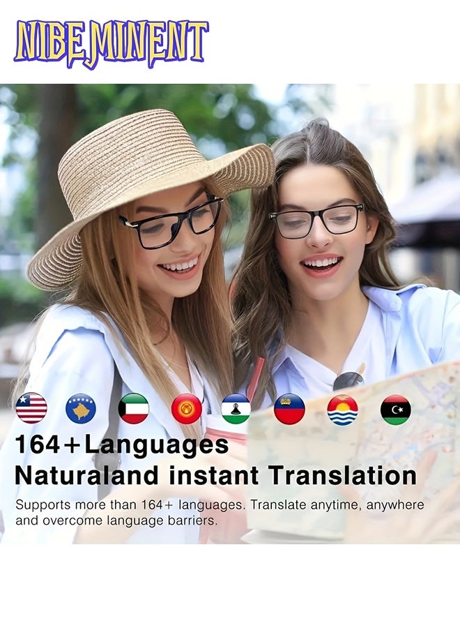 NIBEMINENT AI Smart Glasses, Supports 160 Languages Real-Time Translation, Chat GPT System, New Multifunctional Audio Glasses for Men and Women with Built-in Microphone and Speaker, High Definition Voice Calls and HIFI Music Quality, Music Playback and Hands-Free Calls, Physical Color Changing Lenses, High-Quality, Suitable for Comfortable Cycling, Safe Driving, Fun Fishing, Casual Travel, and Everyday Office Wear, Holiday Gift - Image 4