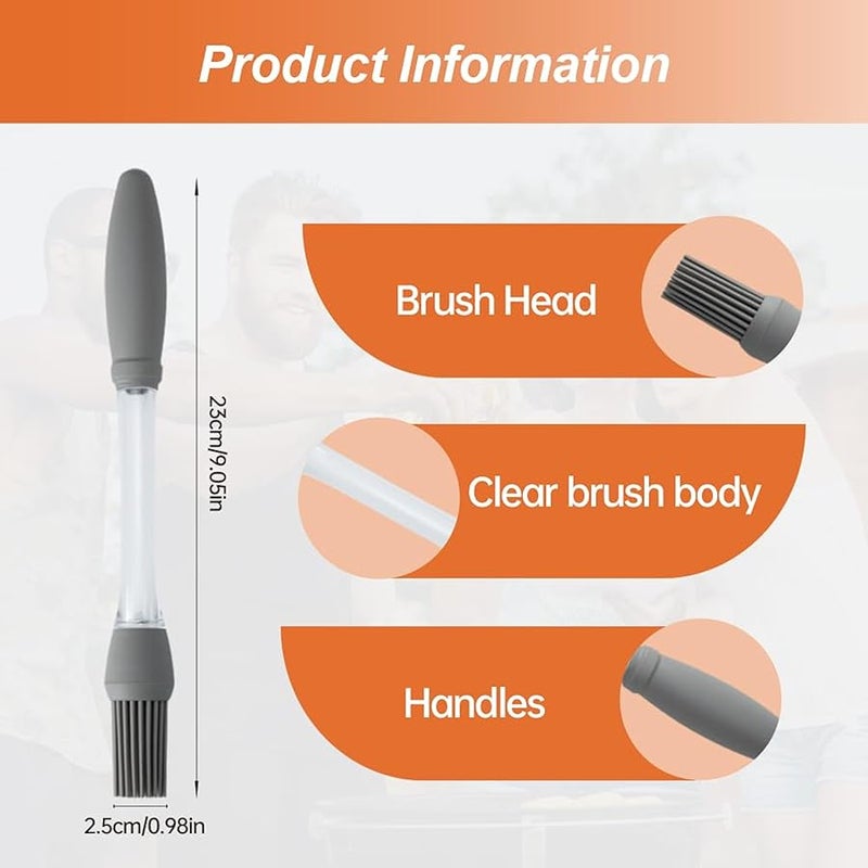 Fauppt Silicone Oil Brush Basting Pastry Brush for Grilling BBQ Baking,2024 Newest Silicone Oil Brush Basting Brush for Cooking,Pastry Brushes for Baking Cooking Kitchen Gadget Home Outdoor Use (2PC) - Image 3