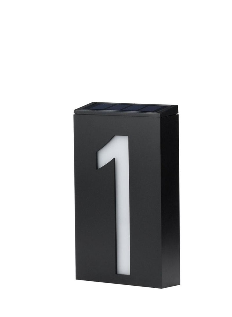 Bluejw 1-Piece Solar Outdoor Rainproof Digital House Number LED Light  - Image 1