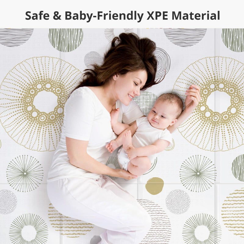PIGLOG Extra Large Baby Play Mat 79x70, Foldable Baby Play Mat for Floor, Waterproof, Safe & Thick Playmats for Babies and Toddlers, Non-Slip Backing Safe for Crawling&Tummy Time, Indoor & Outdoor Use - Image 4
