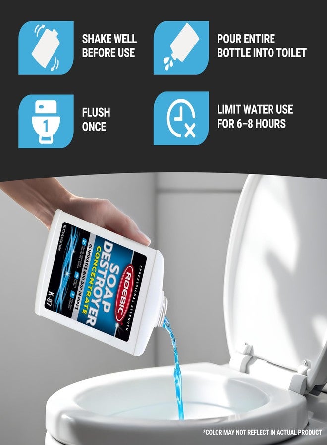 Roebic K-87 Liquid SGP Soap, Grease and Paper Digester with Bacteria, Eliminates Buildup in Pipes and Protects from Clogs, Treats 1500 Gallons, 32 fl oz Concentrate - Image 3