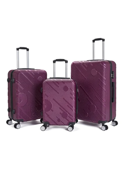 LIMRA Travel Bags From limra it consists of 3 luggage bags with a modern design and a solid maroon color