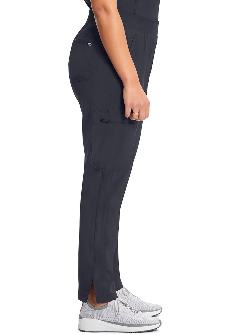 Infinity Cherokee Women's Scrub Pant Mid Rise Tapered Leg Pull-on Bottom with Moisture Wicking & 360° Stretch Fabric CK065A, M, Pewter - Image 5