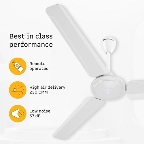 atomberg Ameza 1200mm BLDC Ceiling Fan for Living Room | With Remote | BEE 5 Star | Energy Saving | 2 Year Warranty | Gloss White - Image 3