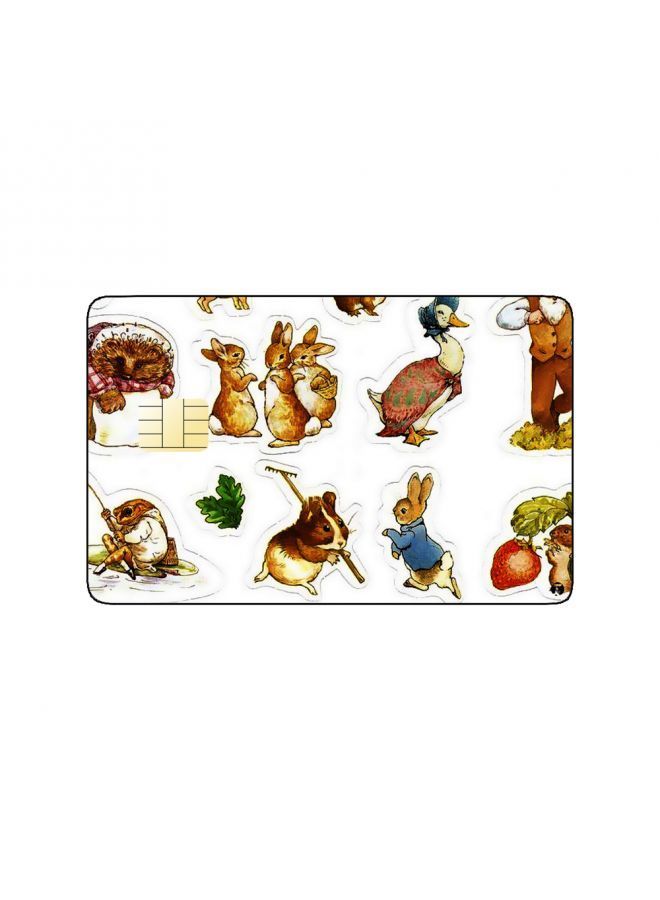 RKN PRINTED BANK CARD STICKER Cute Farm Animals Vintage Art - Image 2
