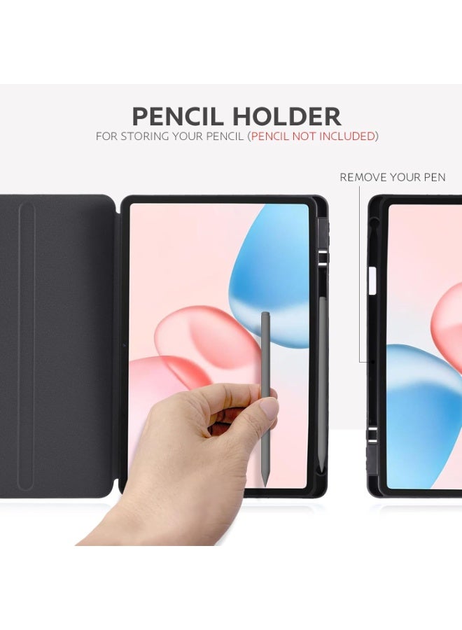 حافظة لجهاز هونر باد 10 مع حامل قلم 12.1 بوصة 2025، غطاء حامل دوار 360 درجة لتابلت هونر 10 (اسود) - Image 4