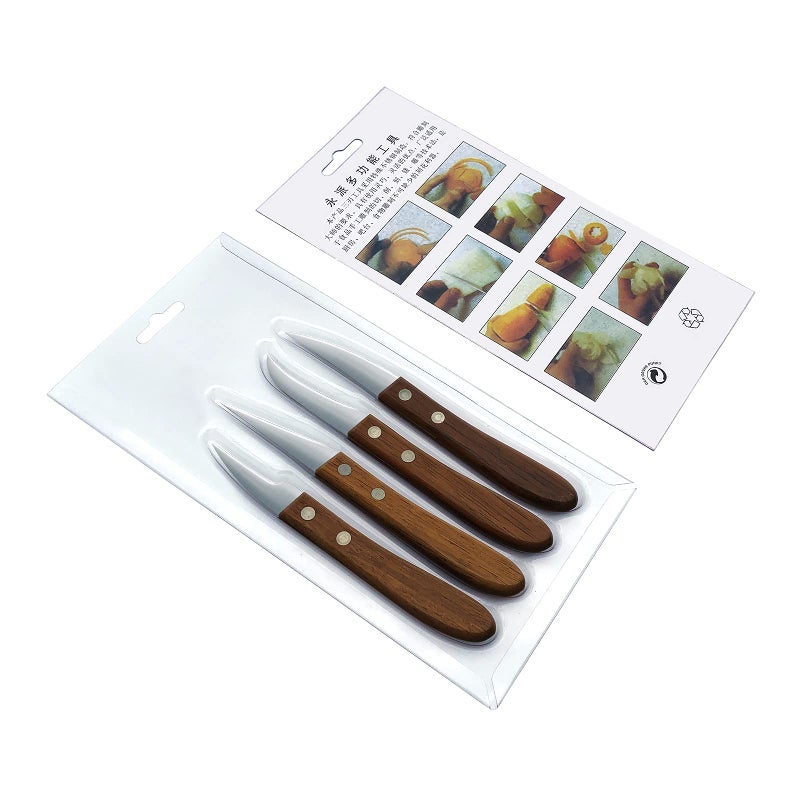 HTIAM 4 Pieces Kitchen Vegetable DIY Carving Knives Professional Chef Knife Sharp Well Food Fruit Paring Knife - Image 3