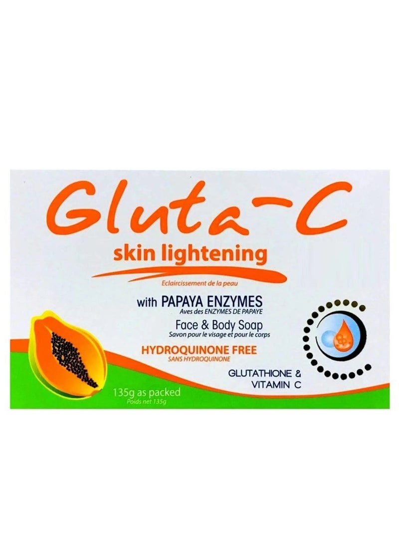 غلوتا سي ثلاثة قطع من صابون لتفتيح البشرة للوجه والجسم مع انزيمات البابايا 135x3 غرام - Image 2