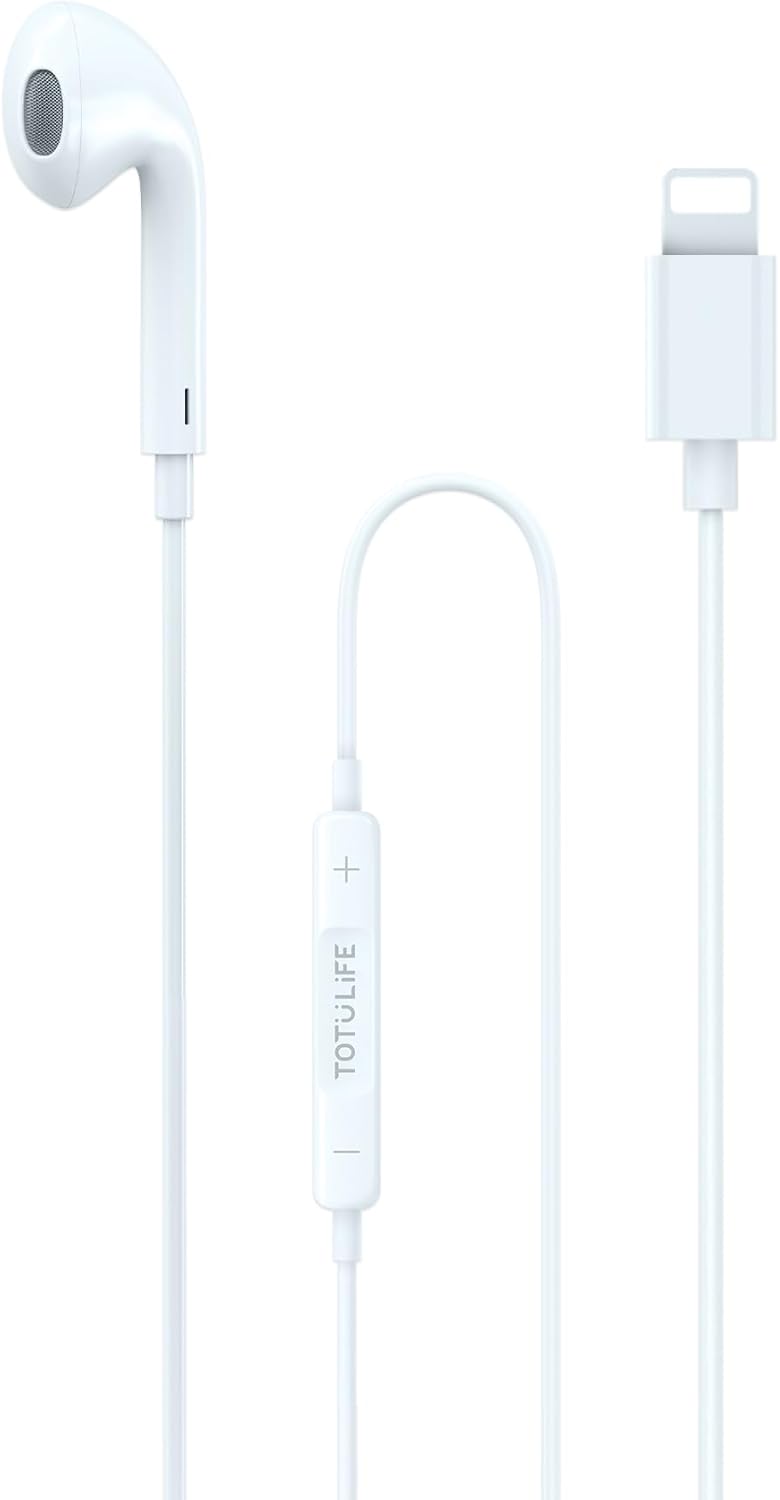 TOTULIFE PURE Series Lightning Mono Earphone - White - Image 1