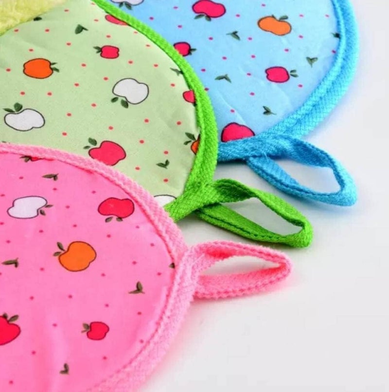 Microfiber wash Basin Hanging Hand Kitchen Towel Napkin with Ties Size 30cmx40 cm Set of 6 Multicolor - Image 2