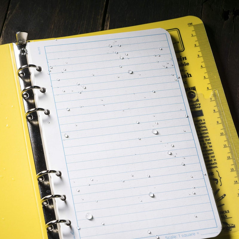 Rite In The Rain Weatherproof Loose Leaf Paper, 4.625" x 7", 32# White, Universal Pattern, 100 Sheet Pack (No. 372) - Image 5
