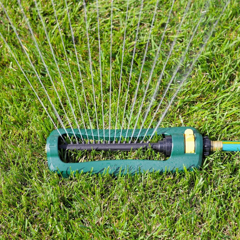 Melnor 65148AMZ TurboTek Oscillating Sprinkler, 2,800 sq. ft., Quick Connect Bundle, 16 Precision Nozzle, Green, Yellow - Image 5