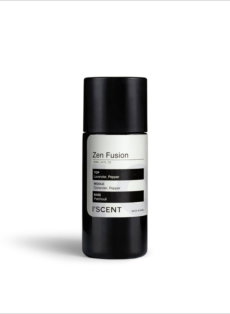 ISCENT | Zen Fusion Oil Refill for Ensō Diffuser – 100ml with Pepper, Lavender & Patchouli | Spiced Botanicals, Herbal Calm & Earthy Depth for a Grounding Home Experience - Image 1