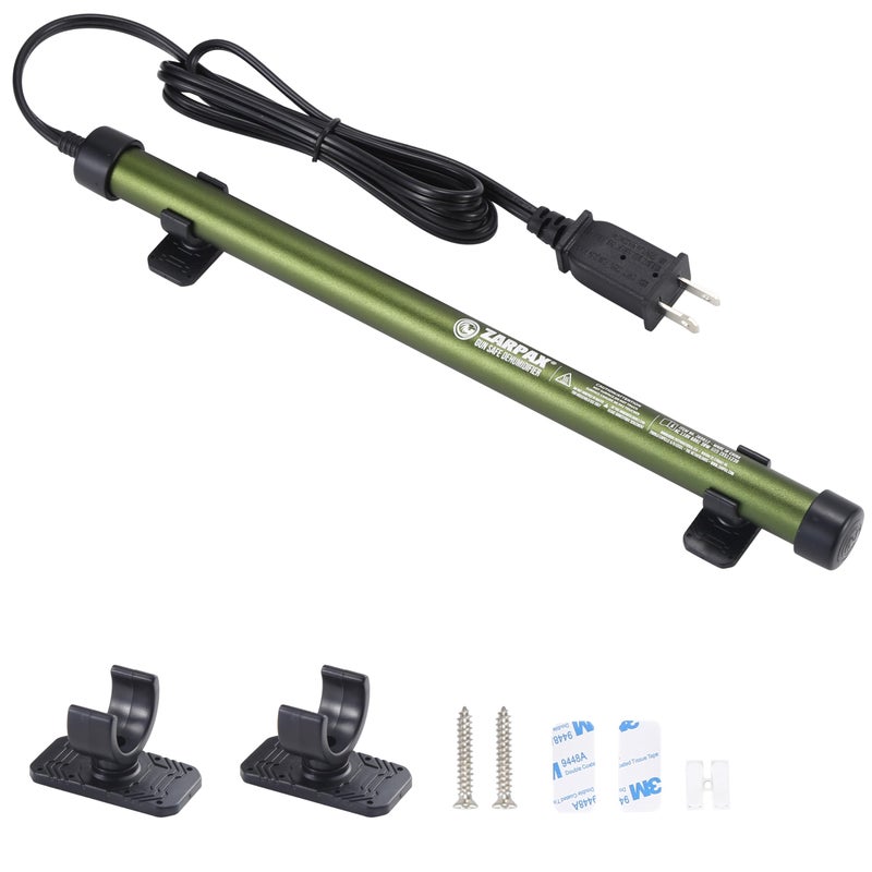 ZARPAX Gun Safe Dehumidifier Rod | Dehumidifier Rod For Enclosed Spaces, Gun Safe & Cabinets | Protect Valuables & Stop Humidity, Moisture, & Corrosion | Comes with 2 Mounting Brackets | 12''/30cm - Image 1
