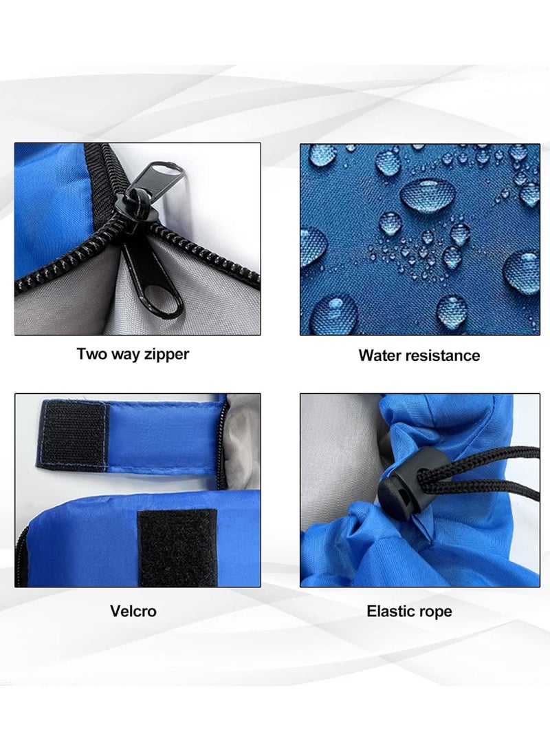 DIGI CORE Outdoor Camping Blanket Camping Sleeping Bag Foldable Lightweight Blanket And Warm Ideal For Outdoors, Travel, Stadium, Festivals And Beach Picnic Blanket Sleeping Blanket Water Resistant Blanket 180X75CM And 30CM Head Space Blue - Image 3