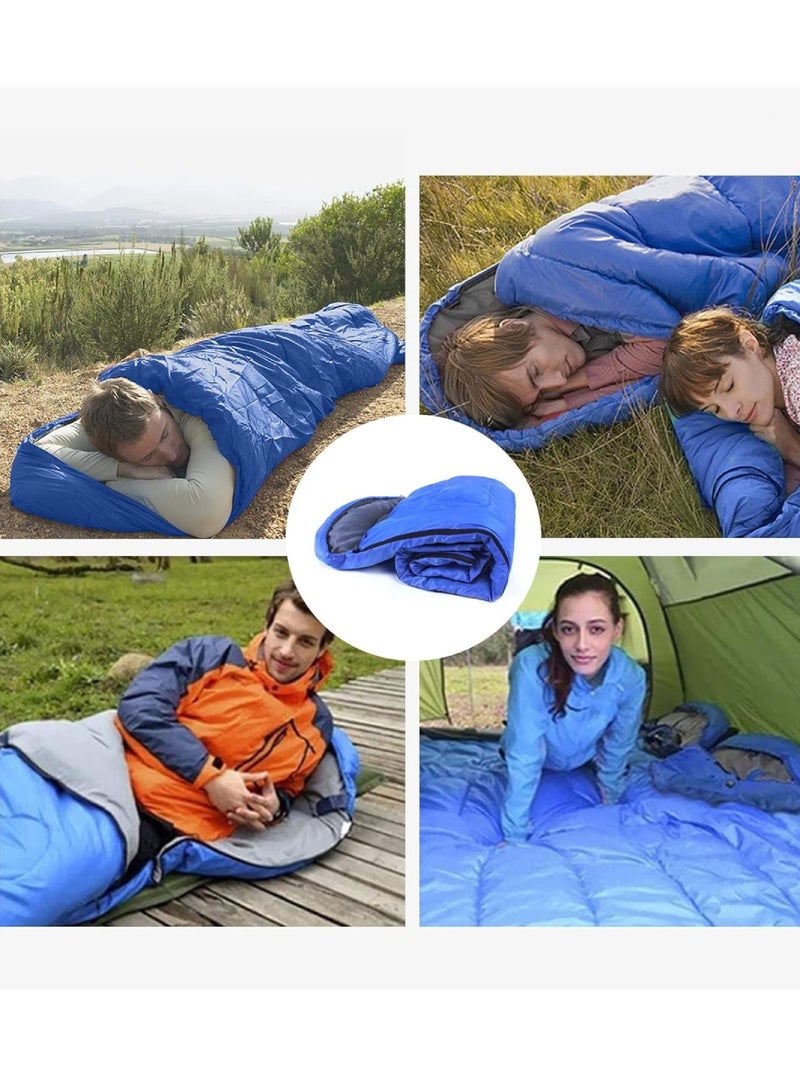 DIGI CORE Outdoor Camping Blanket Camping Sleeping Bag Foldable Lightweight Blanket And Warm Ideal For Outdoors, Travel, Stadium, Festivals And Beach Picnic Blanket Sleeping Blanket Water Resistant Blanket 180X75CM And 30CM Head Space Blue - Image 4