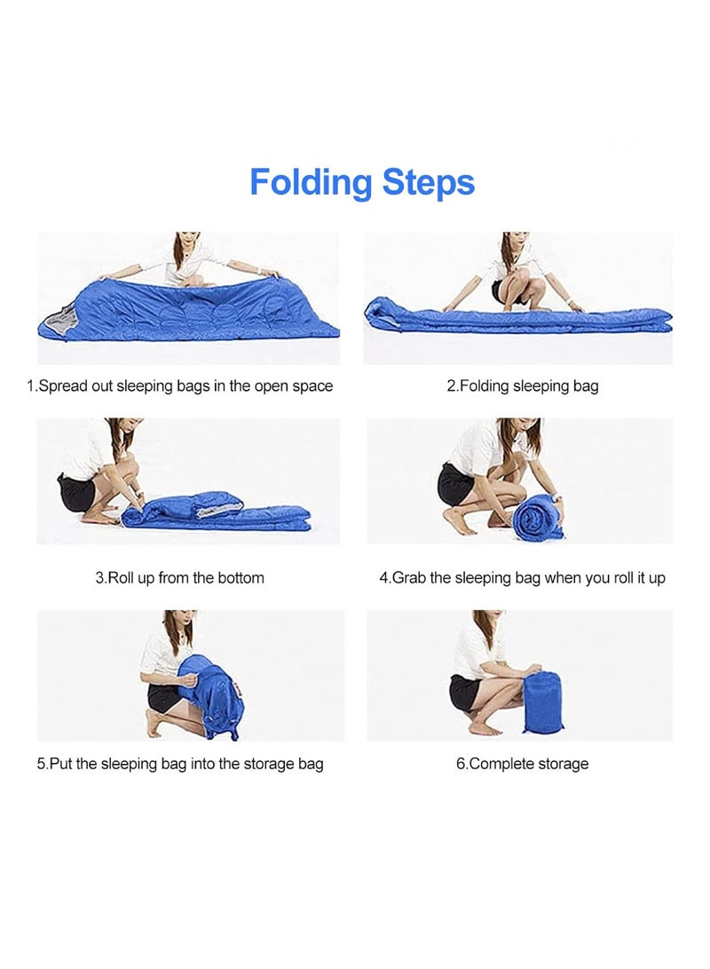 DIGI CORE Outdoor Camping Blanket Camping Sleeping Bag Foldable Lightweight Blanket And Warm Ideal For Outdoors, Travel, Stadium, Festivals And Beach Picnic Blanket Sleeping Blanket Water Resistant Blanket 180X75CM And 30CM Head Space Blue - Image 5