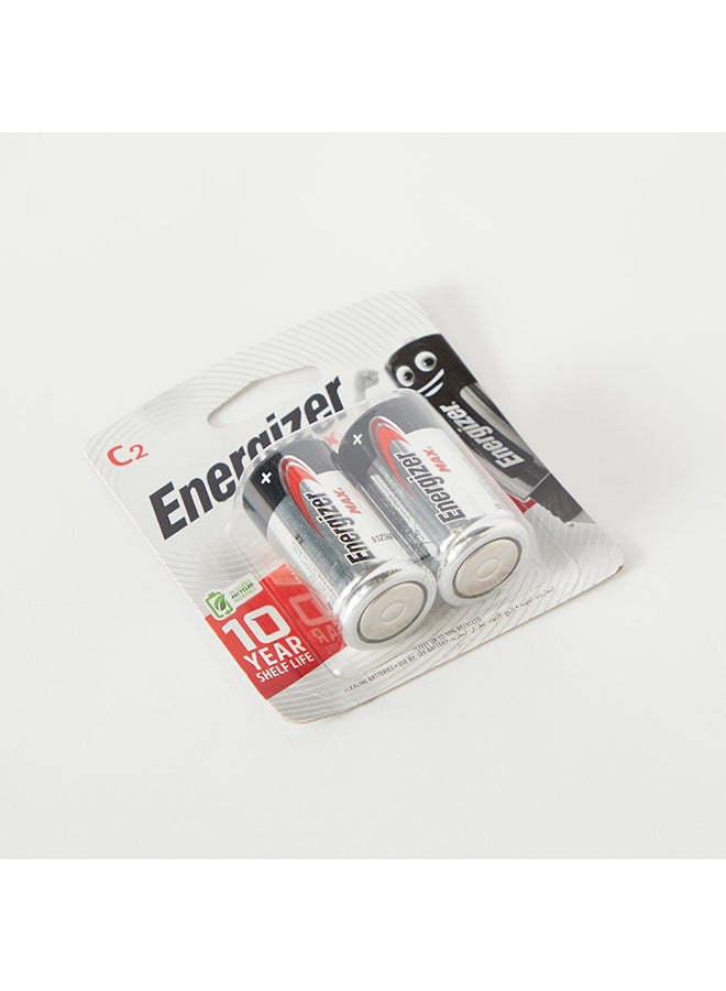 Energizer مجموعة بطاريات قلوية من نوع C من MAX مكونة من قطعتين 2.5 × 11 × 9.5 سم - Image 3