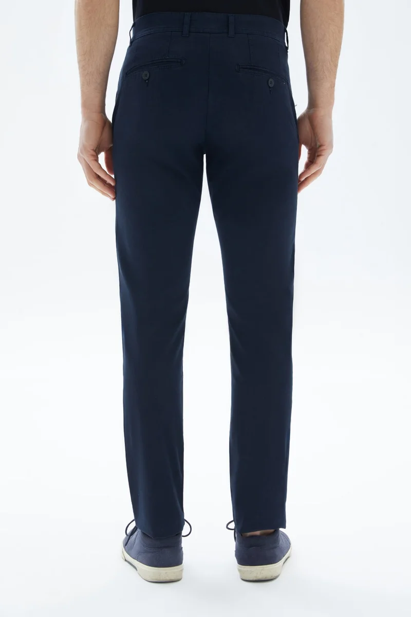 Wecre8 Navy Blue Chinos Slim Trousers By WECRE8