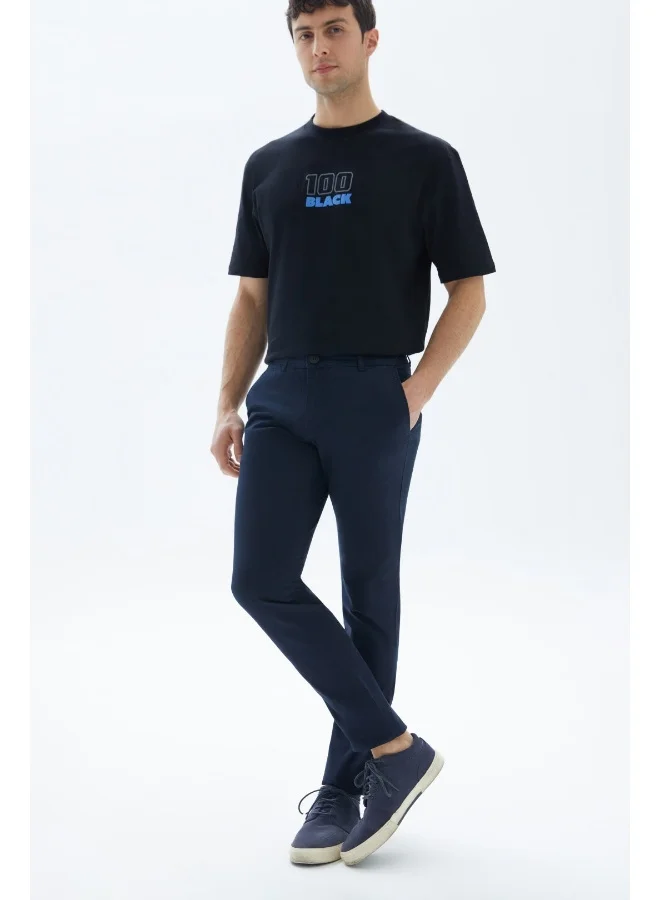 Wecre8 Navy Blue Chinos Slim Trousers