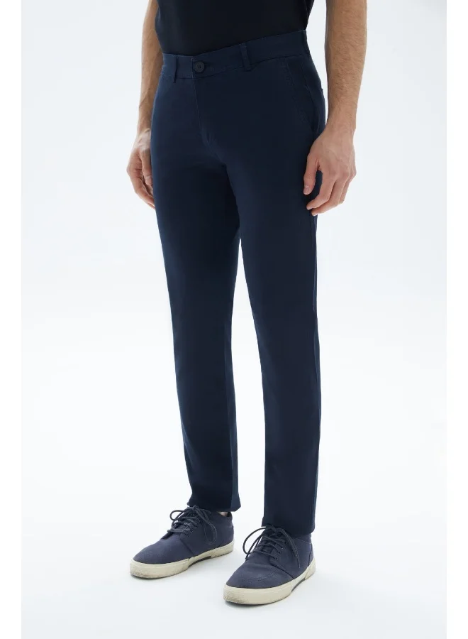 Wecre8 Navy Blue Chinos Slim Trousers