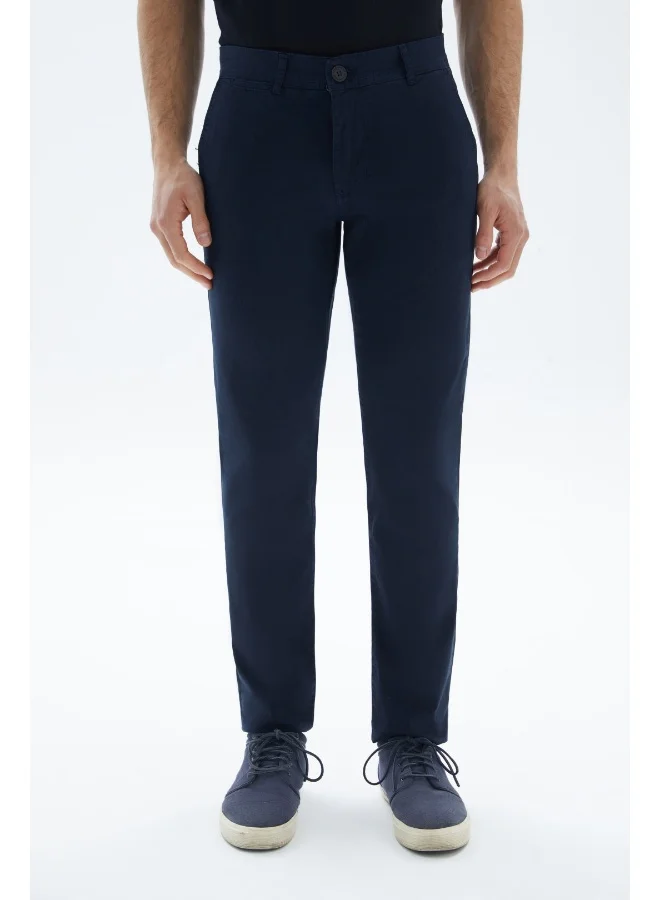 Wecre8 Navy Blue Chinos Slim Trousers
