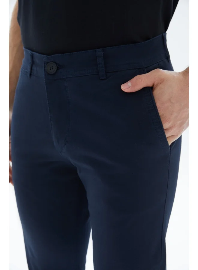Wecre8 Navy Blue Chinos Slim Trousers