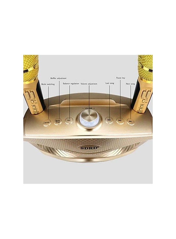 SDRD Wireless Bluetooth Speaker with Dual Microphone and Rechargeable Battery – Portable, High-Quality Sound, Ideal for Parties, Meetings, and Outdoor Activities" - Image 4
