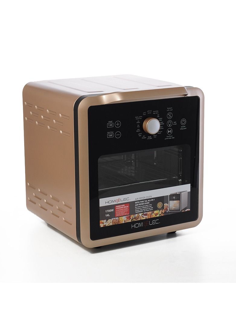 Home Elk Air Fryer 16 Functions Rose Gold