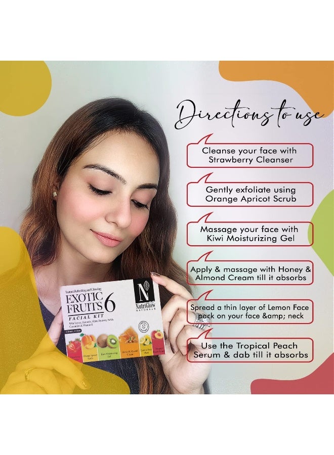 NUTRIGLOW طقم الوجه بالفواكه الغريبة من نوتري جلو الطبيعي مع العسل وفيتامين E لإشراقة متألقة، عبوة من 2 (60 جرام لكل منهما) - Image 4