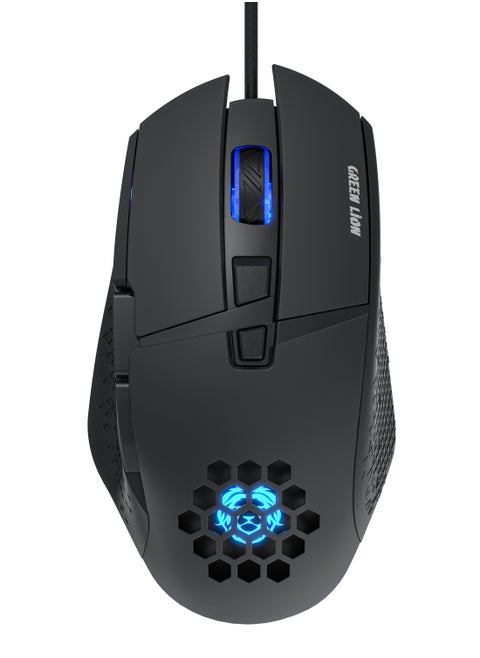 G250 Gaming Mouse with 7200 DPI Resolution and 8 Programmable Buttons / Colorful Ambient Lights / Powerful Fire Button / Ergonomic Design - Black