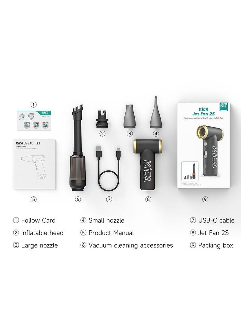 كيكا KiCA JetFan الكهربائية منفضة الهواء المضغوط منفاخ هواء صغير للخارجية نزهة التخييم تجفيف الشعر الكمبيوتر مكنسة كهربائية - Image 2