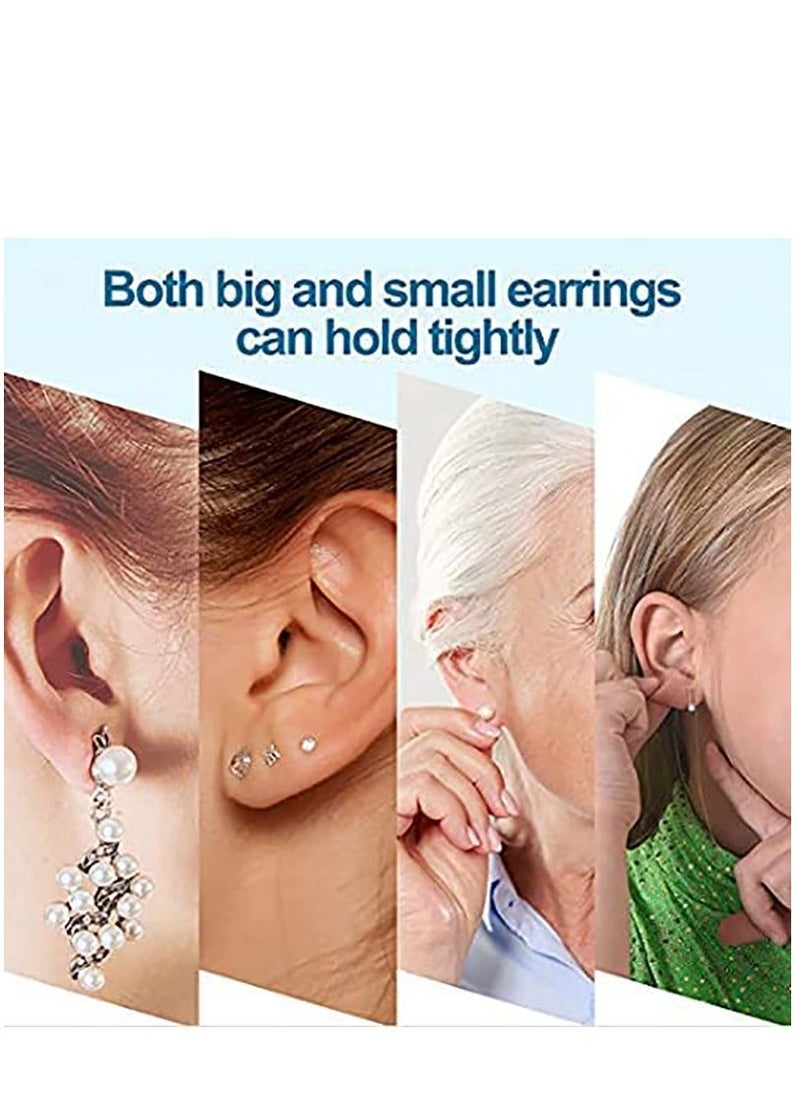 Generic - Earring Backs 18K Gold Silicone Earring Backs for Studs/Droopy Ears Locking Secure Earring Backs for Heavy Earring No-Irritate Hypoallergenice Soft Clear Earring Backs for Adults & Kids - Image 1