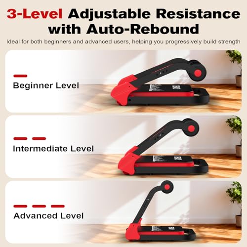 DERACY Sit Up Exercise Equipment, Adjustable Ab Machine, Multi-Functional Sit Up Machine, Ab Workout Equipment, Ab Trainer Machine for Women Men (RED) - Image 4