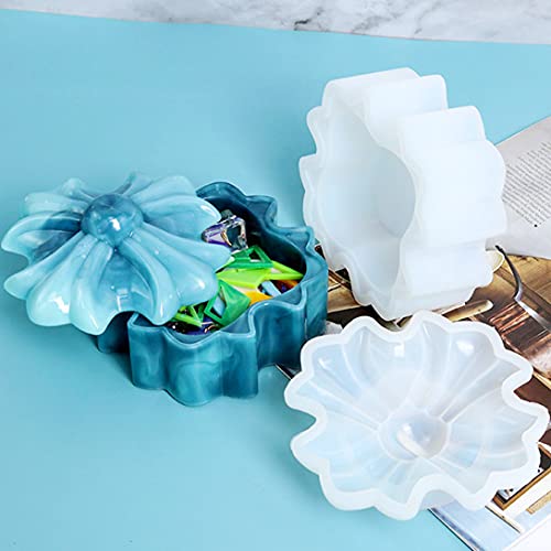 Koonafy 2 Pcs Box Resin Molds Silicone Trinket Box Moulds with Lid Chrome Hearts Jewelry Storage Box Epoxy Resin Casting Mould for DIY Craft Gift Box, Candy Container, Home Decoration - Image 3