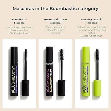 gosh ماسكارا أوفردوز رقم 001 أسود مكثف بومباستيك غوش - Image 5