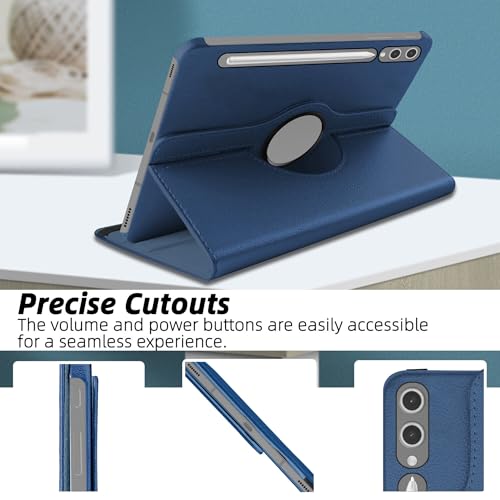 TGK 360 Rotatable Smart Flip Cover for Samsung Galaxy Tab S10 Ultra Case/Tab S9 Ultra 14.6 Inch/Tab S8 Ultra 14.6 Inch (Dark Blue) - Image 3