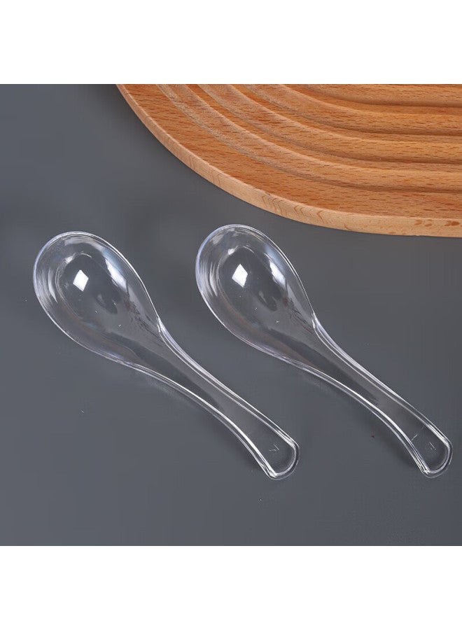 Faxilon Disposable Thick Soup Spoons, Rice Spoons, Plastic Dining Spoons, Thick Takeout Packaging Soup Spoons, 50 Pieces - Image 4