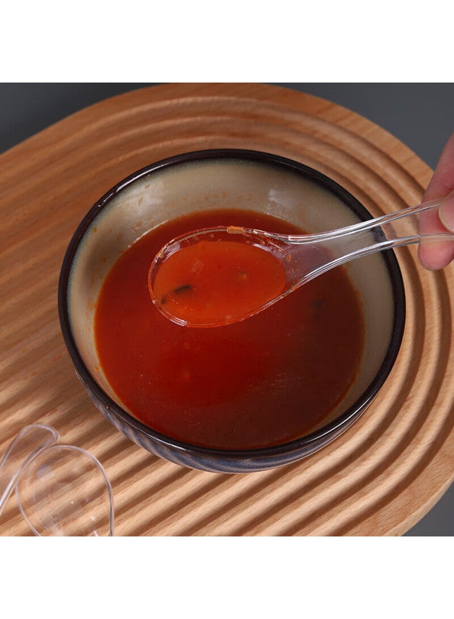 Faxilon Disposable Thick Soup Spoons, Rice Spoons, Plastic Dining Spoons, Thick Takeout Packaging Soup Spoons, 50 Pieces - Image 2